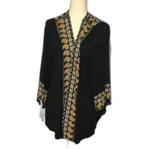 W5 1X Fringe Sleeve Open Jacket